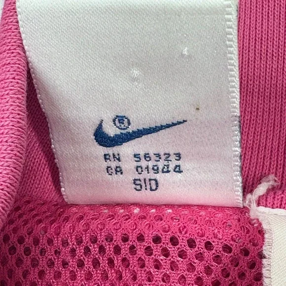 Vintage Nike International Windbreaker Jacket Pink Gold Embroidered Logo Track